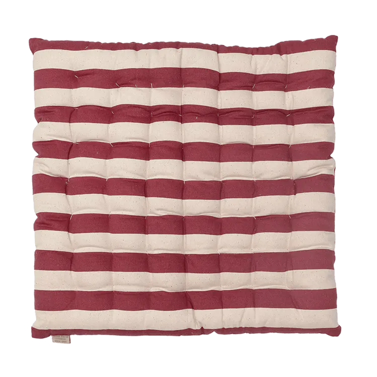Alice Palmer Tangier Red Stripe Seat Pad, £42