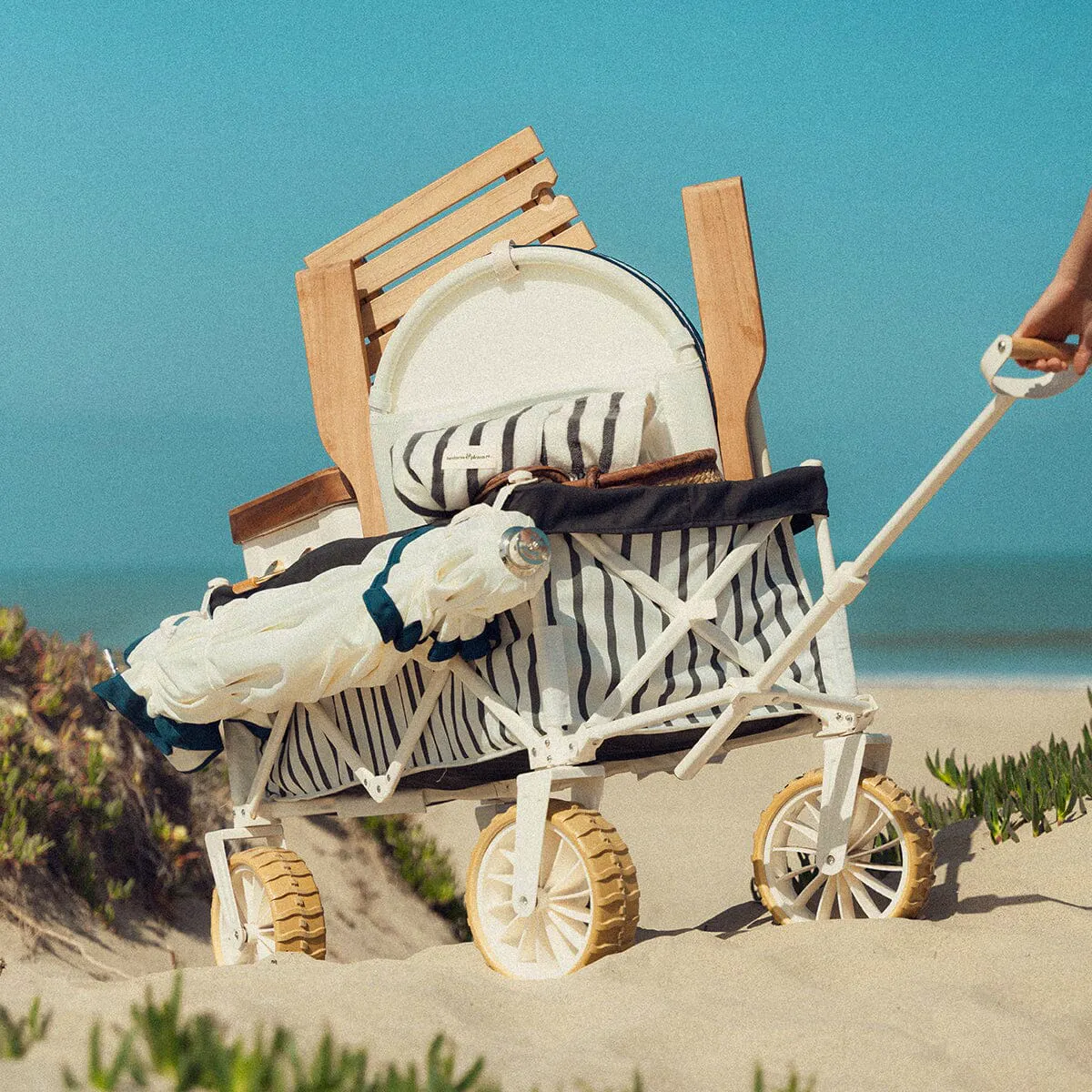 Business & Pleasure Co The Beach Cart - Monaco Black Stripe, £249