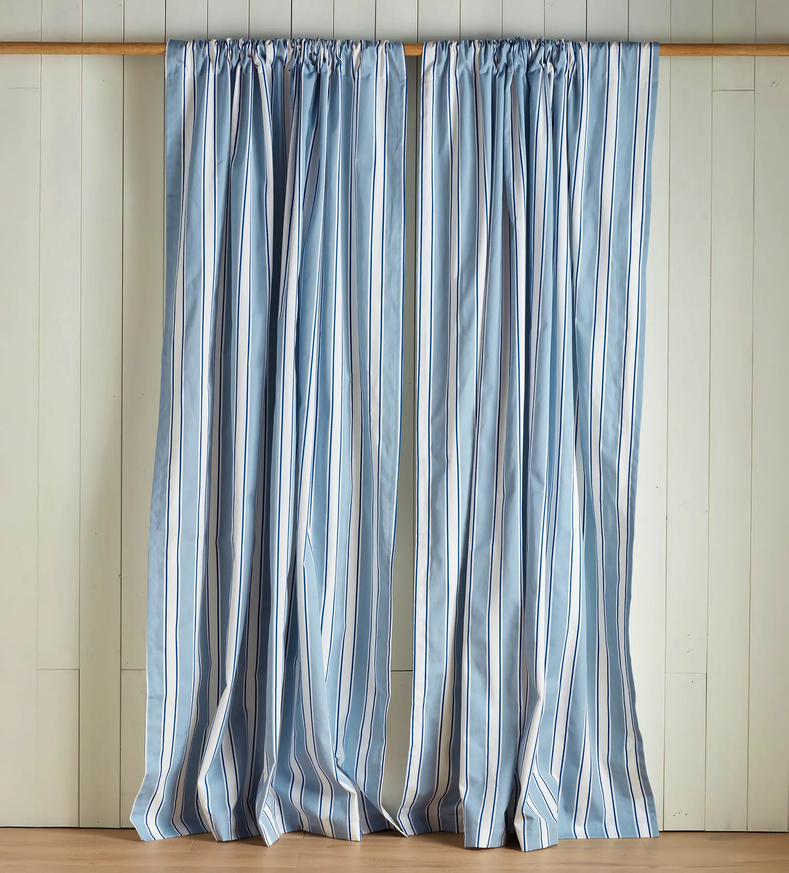 Secret Linen Store Glassette Teddy Stripe 100% Cotton Loop Top Curtain, £65