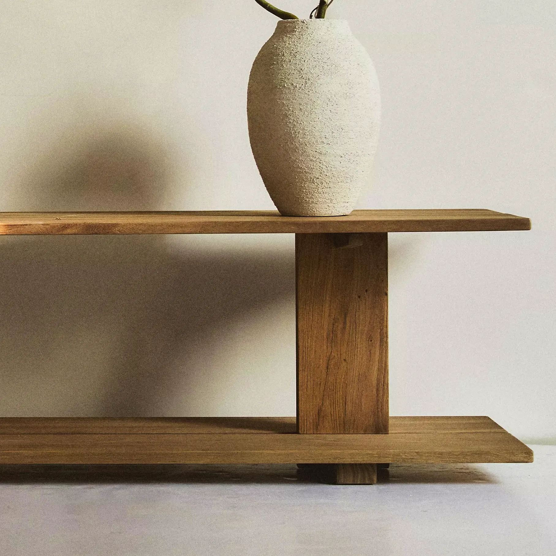 Elm Wood Shelving Unit With Two Shelves £299.99
