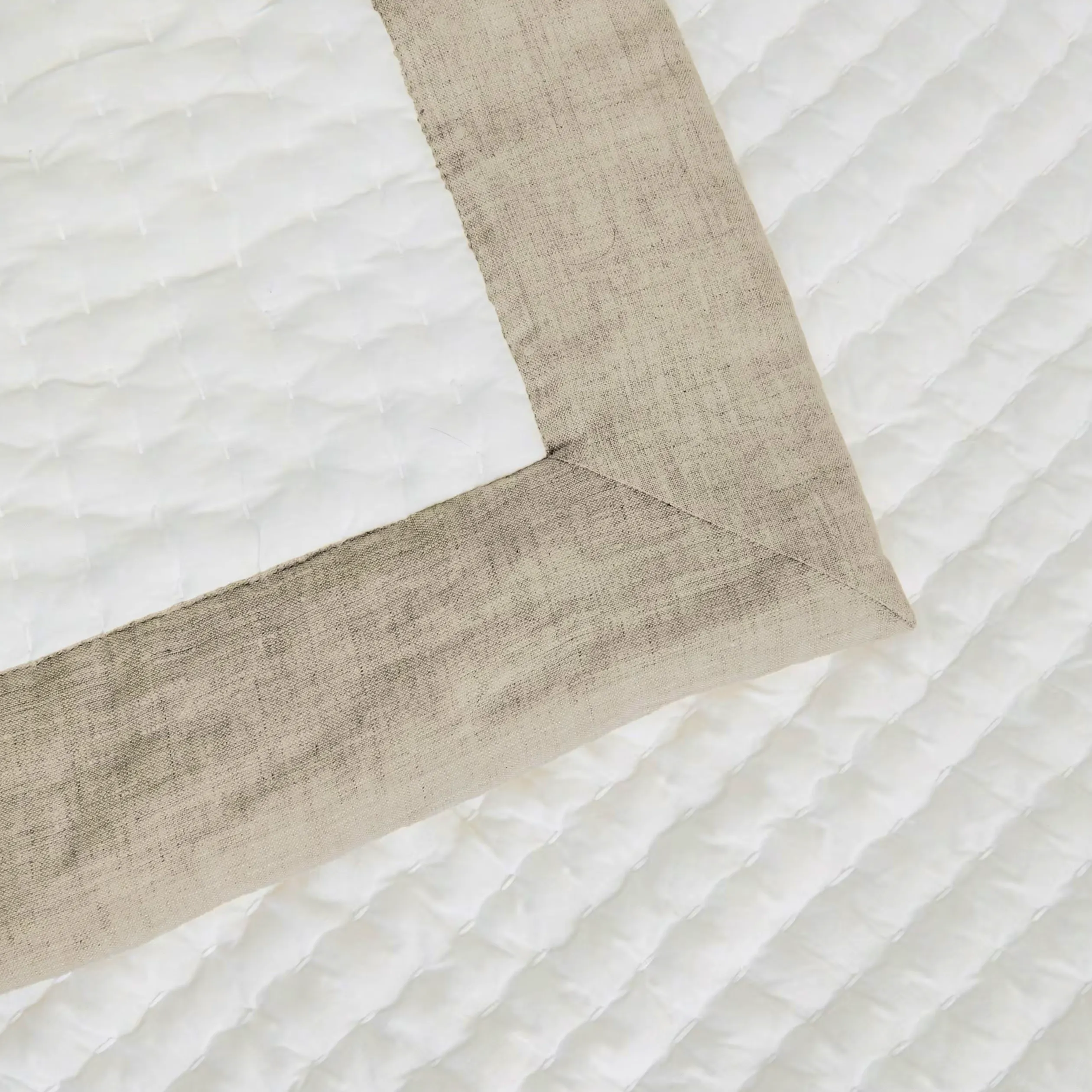 Linen Border Quilted Bedspread £129 - £169