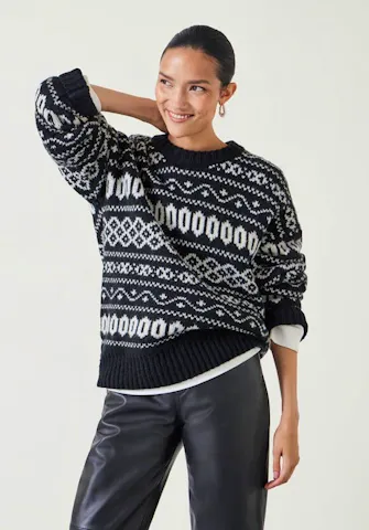 Hush - Georgie Fairisle Jumper, £120, Now £65