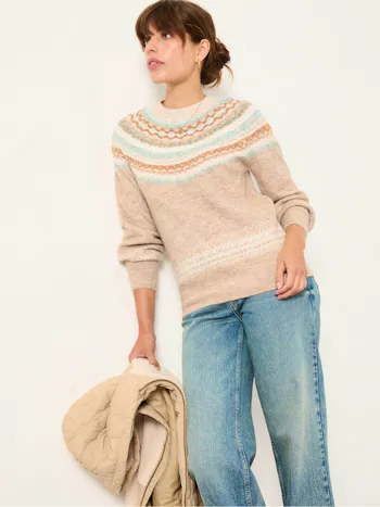 Fatface - Natural Maple Fairisle Knitted Jumper, £58