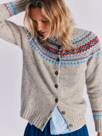 Bosie - Islander Yoke Fair Isle Glenugie Women's Cardigan, £187