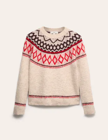 M&S Collection - Boucle Fairisle Round Neck Jumper, £36
