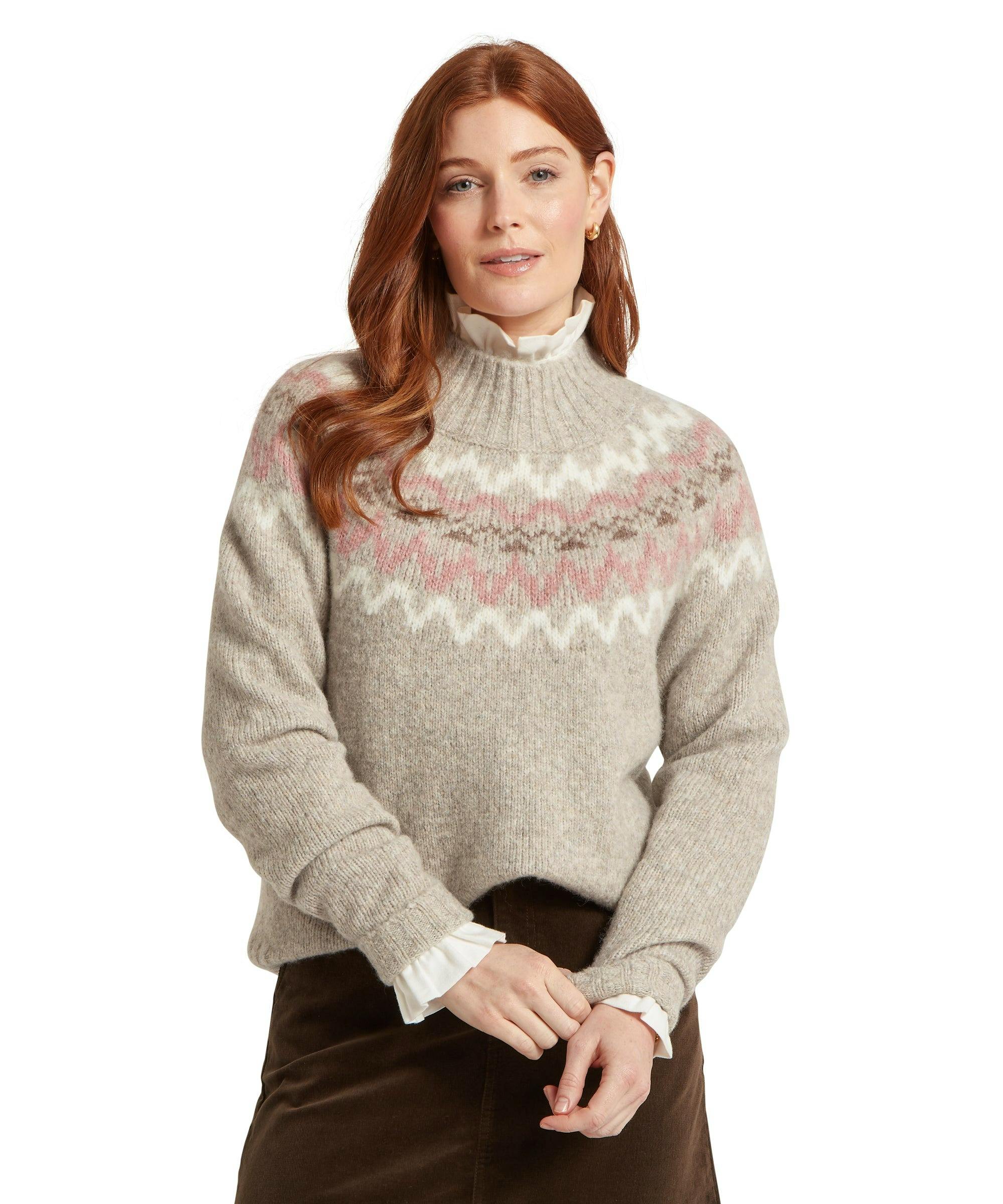 Schöffel - Evie Fairisle Jumper, £180 Crafted with precision, the Evie jumper showcases intricate Fair Isle patterns. Its premium fabric ensures warmth and comfort, making it a perfect choice for both countryside walks and city outings.