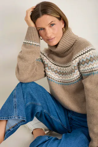 Wyse - Iris Fairisle Jumper - Oat Melange, £295