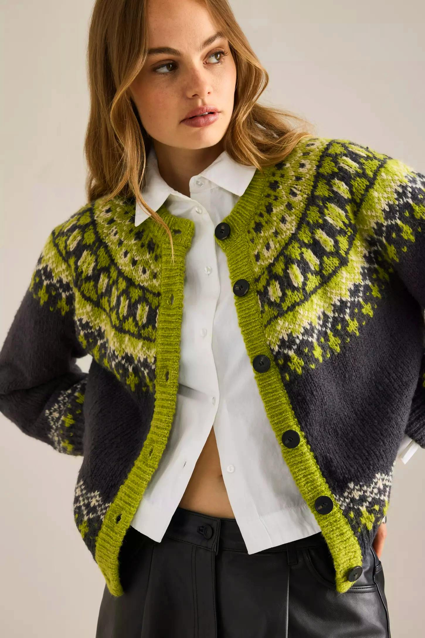 Anthropologie - By Anthropologie Fairisle Cardigan, £88 This cosy cardigan gives a modern spin on traditional Fair Isle designs. The relaxed fit and soft knit make it perfect for layering during colder months.
