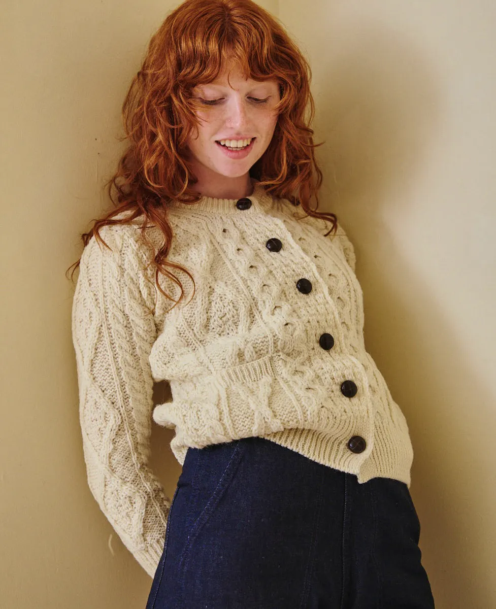 Closet & Botts Aran Cardigan – Cream, £79.99