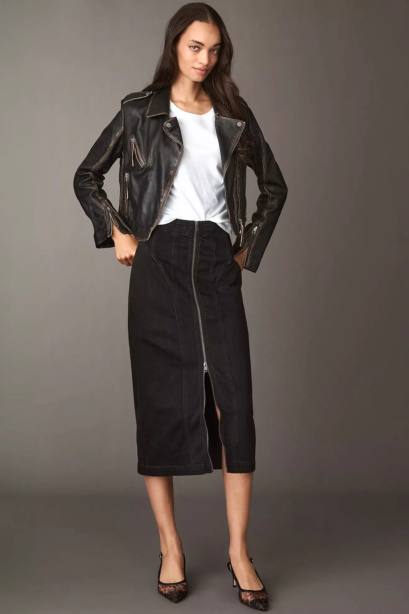 Anthropologie Pilcro Corseted Denim Pencil Skirt, £128