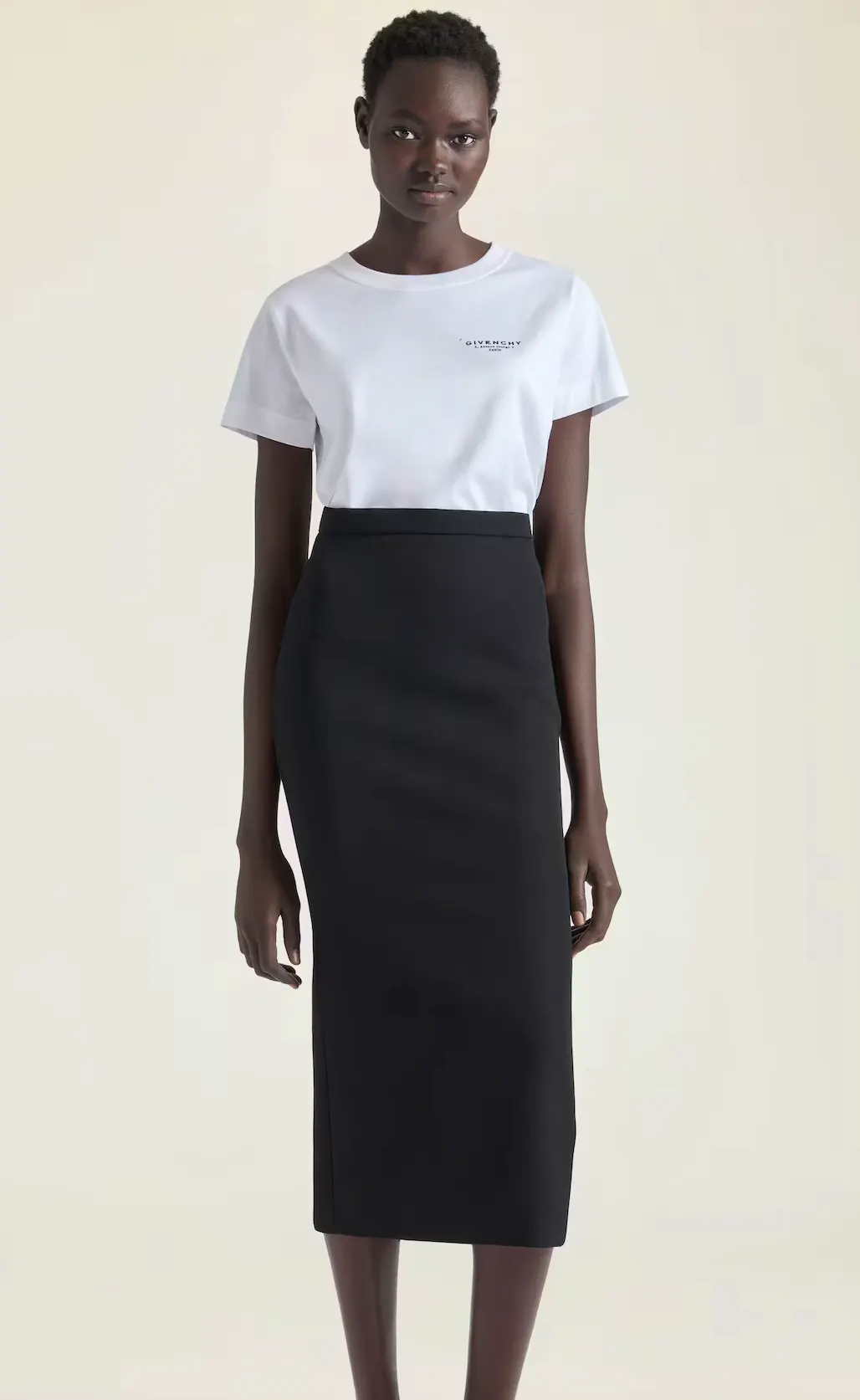 Givenchy Midi Kick Back Skirt In Crepe Cady, £1,300