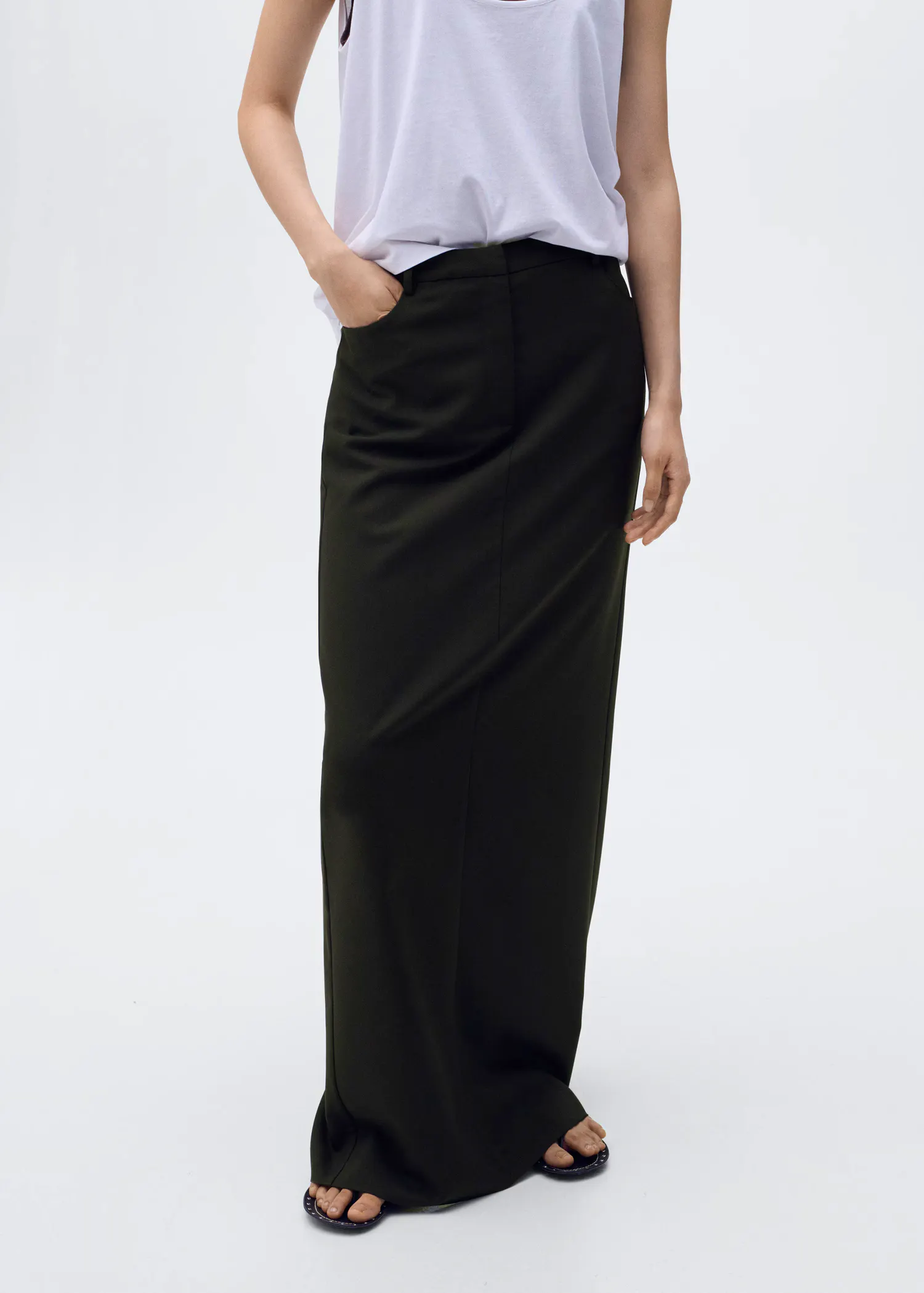Mango Long Pencil Skirt With Opening, £45.99