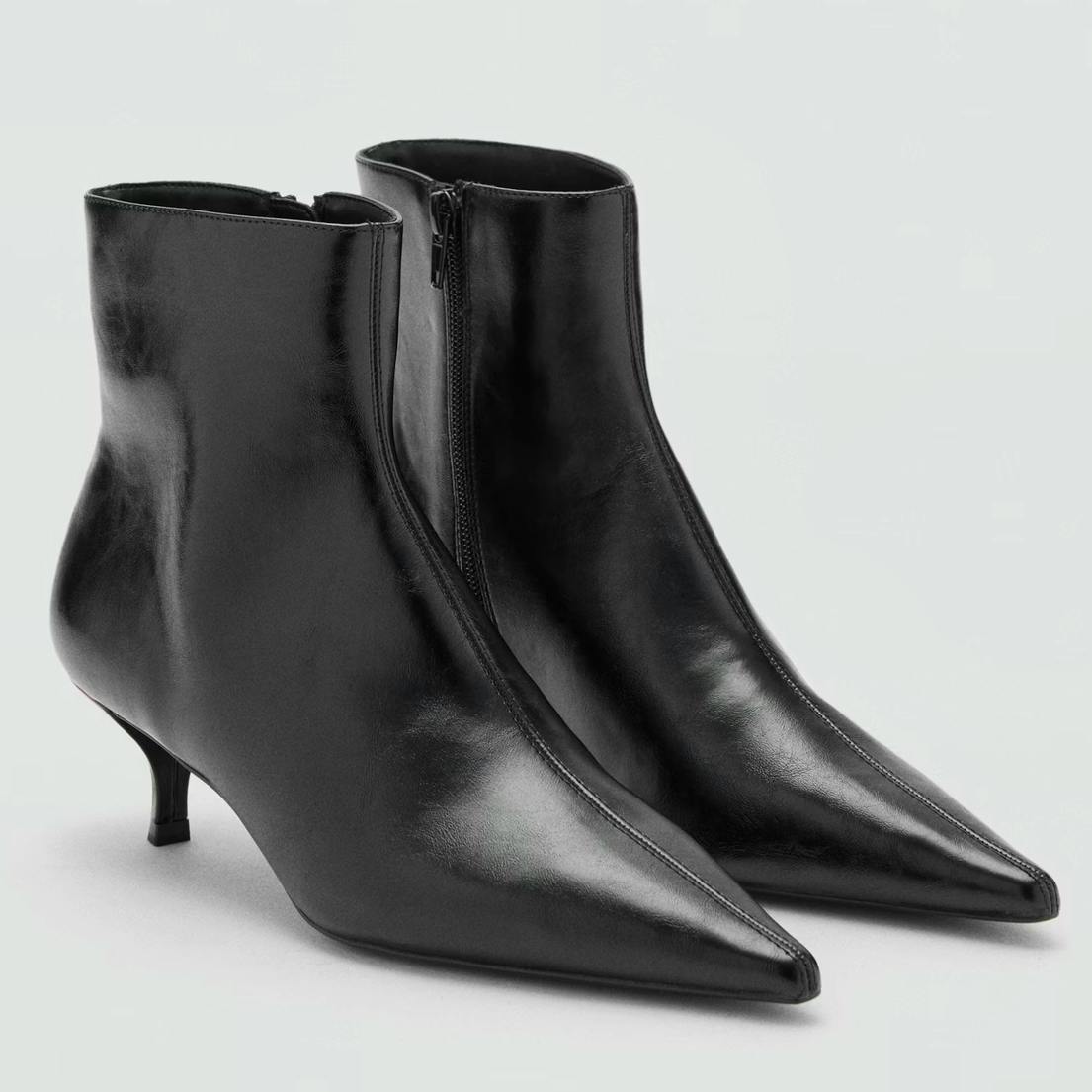 Mango Kitten Heel Ankle Boots, £49.99