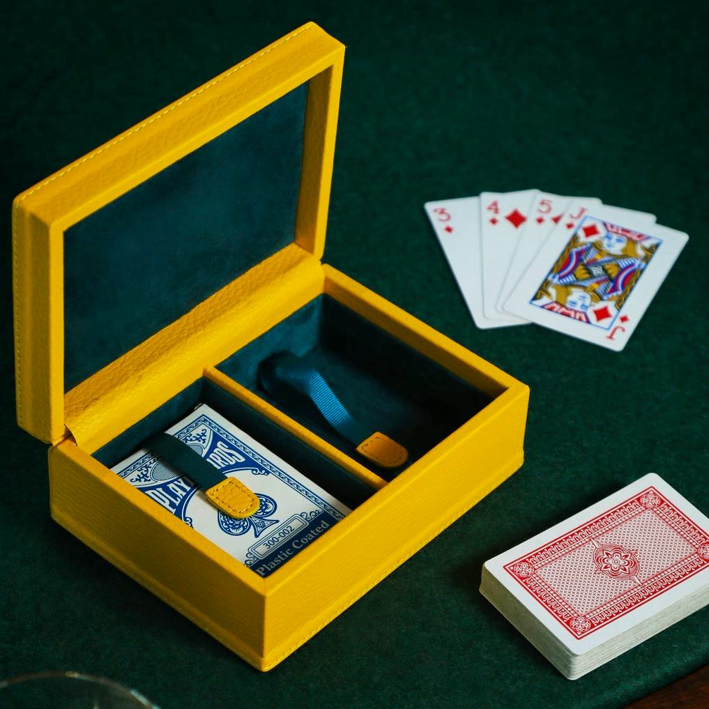 Noble Macmillan Leather Playing Cards Set, £146