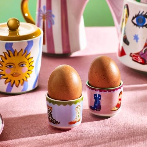 Dunelm Eleanor Bowmer Electric Coast Set Of 2 Egg Cups, £15