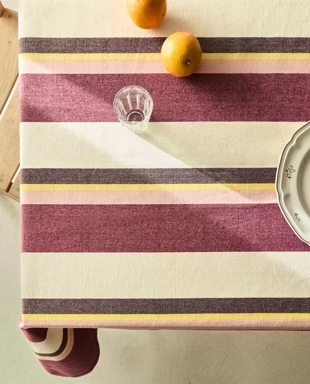 Zara Home X Collagerie Striped Cotton Tablecloth, £39.99