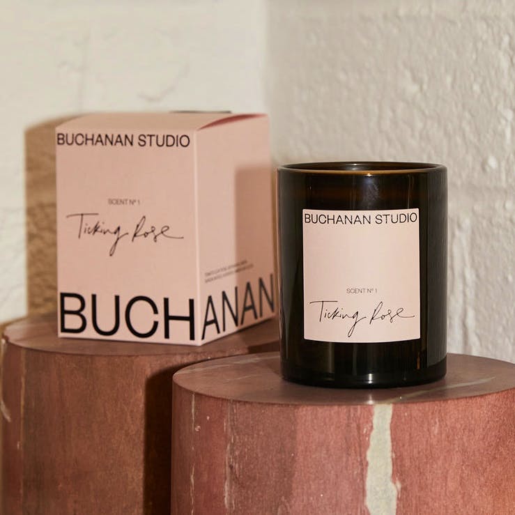 Buchanan Studio Ticking Rose Scented Candle, £94