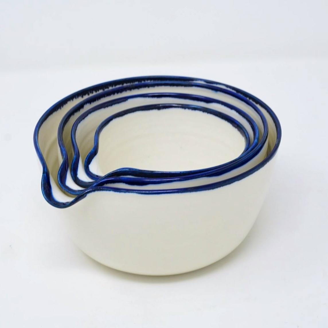Borough Kitchen Mihaly & Edit Nesting Bowl Set / Set of 4 / Blue, £99