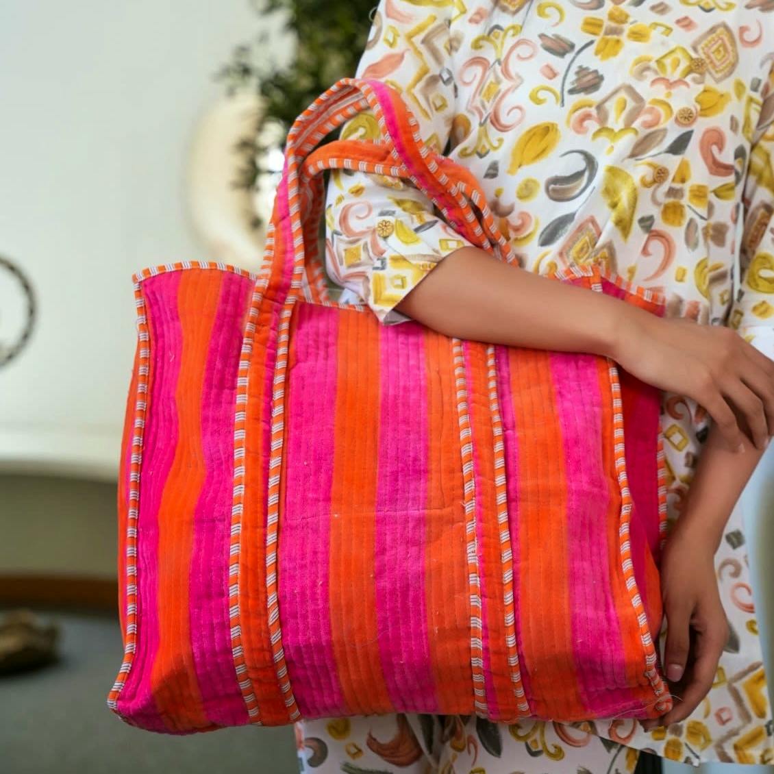 Wolf & Badger Striped Tote, £59