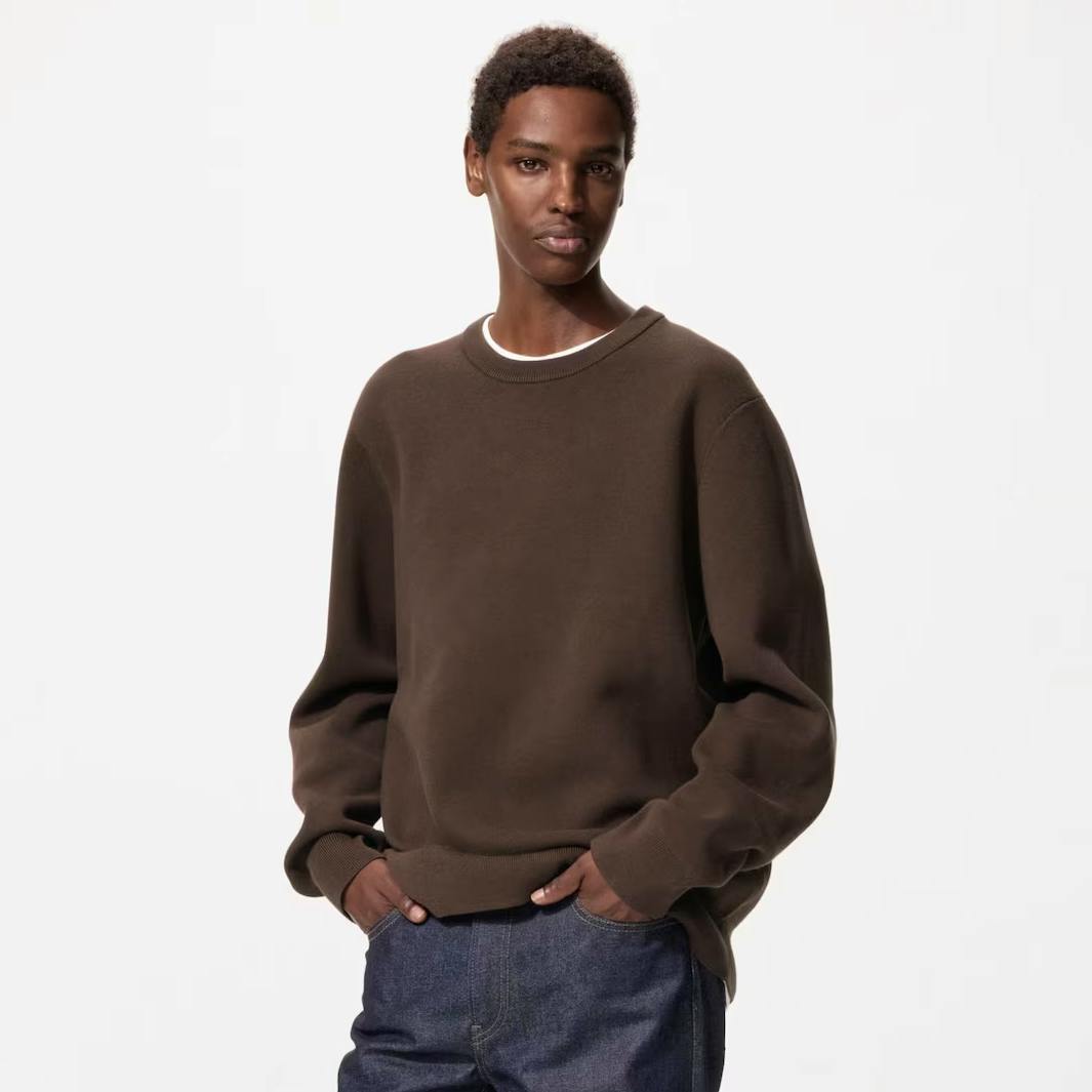 Uniqlo Washable Milano Ribbed Crew Neck Jumper, £34.90