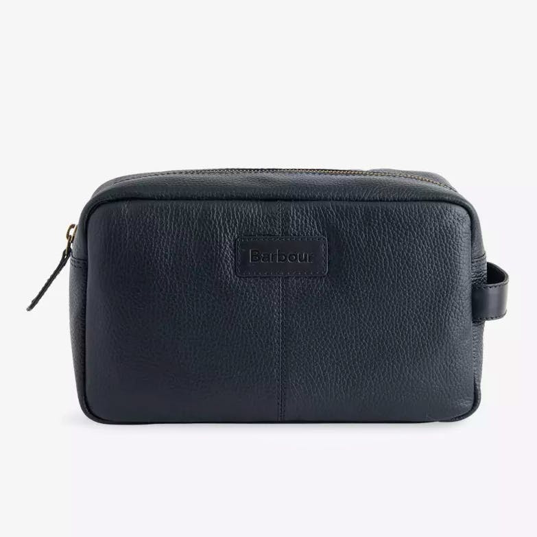 Barbour Highgate Leather Washbag, £65