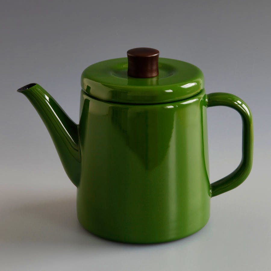 Labour & Wait Enamel Green Teapot, £78