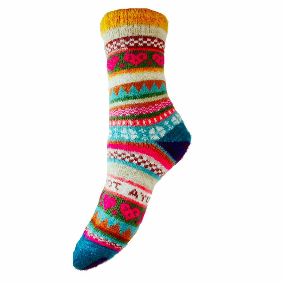 The Hen House Multi Coloured Scandi Wool Blend Socks, £9.99