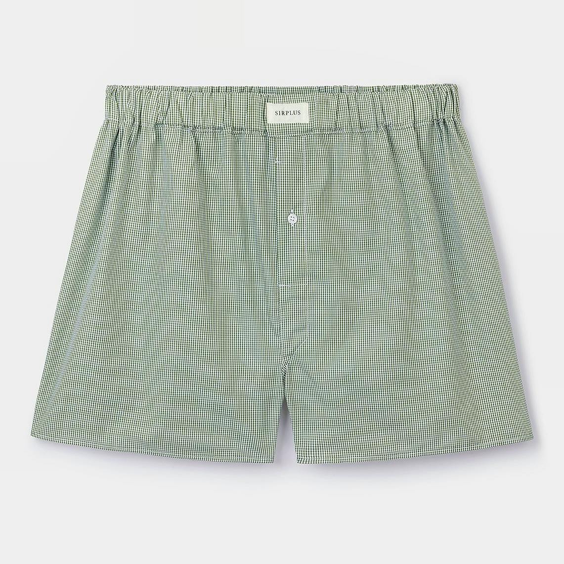 Sir Plus Green Gingham Cotton Boxer Shorts, £30