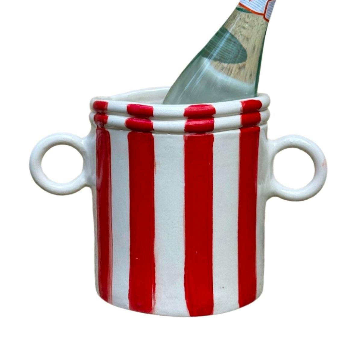 Maison Flaneur Ceramic Striped Wine Cooler, £103.67