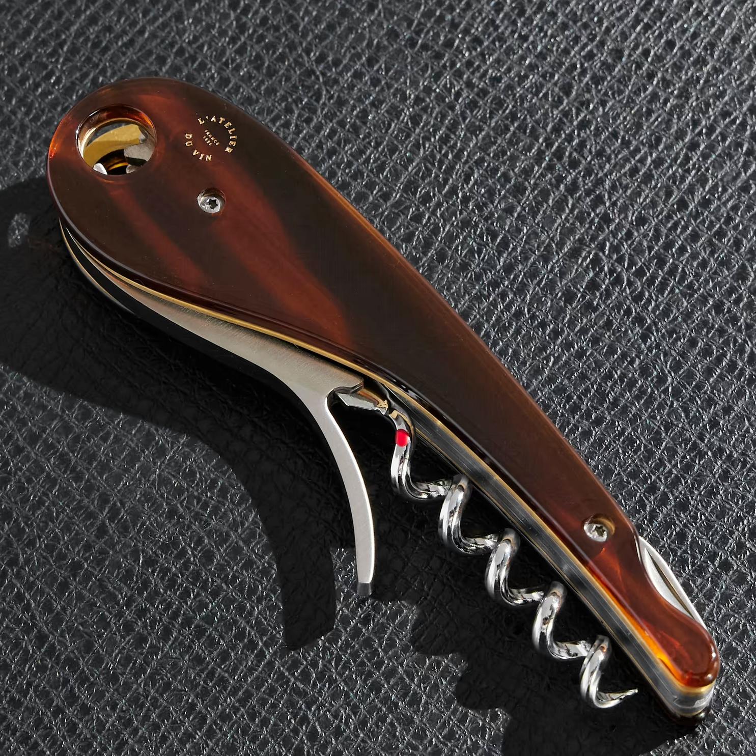 L’Atelier Du Vin Soft Machine Nomad Dandy Tortoiseshell Acetate and Brass Corkscrew, £280