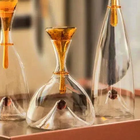 Hommfer Hand-Blown Carafe With Decorative Stopper, £58