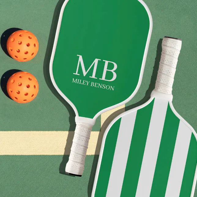 Fun Swan Stripes and Monogram Pickleball Paddle, £42