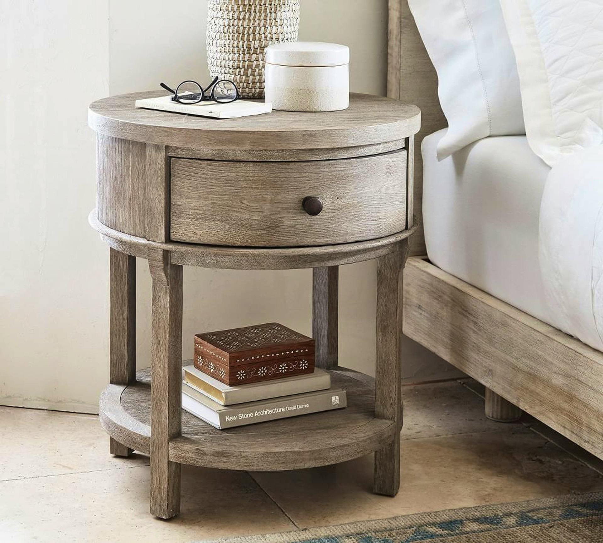 Toulouse Round Bedside Table, £499 