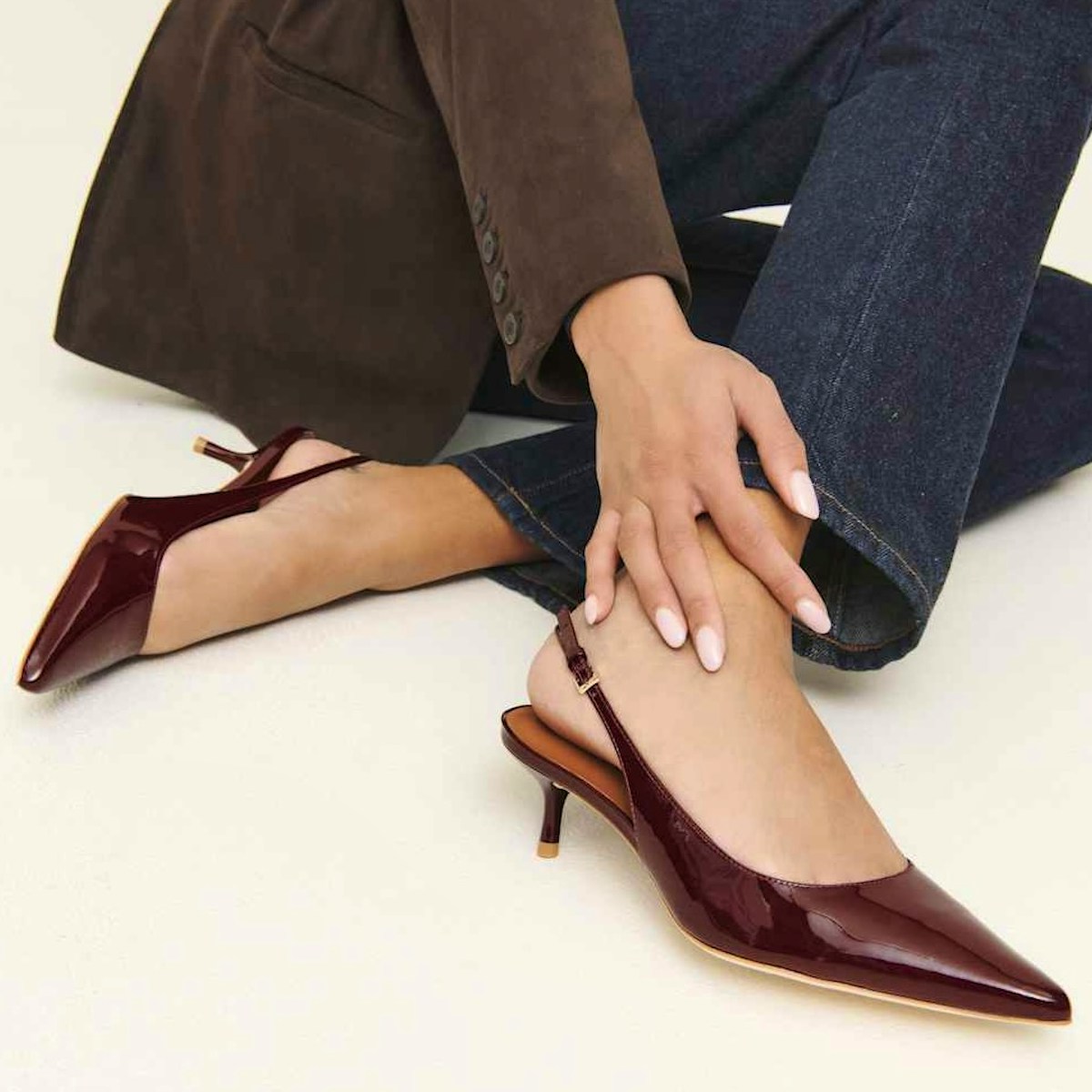 Reformation Wrenley Heeled Slingback Shoes, £278