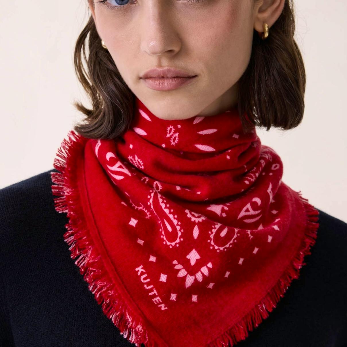 Kujten Small Bandana Hachi Cashmere Scarf, £115