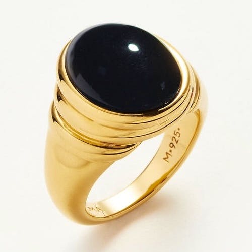Missoma Savi Ridge Oval Gemstone Chunky Ring, £149
