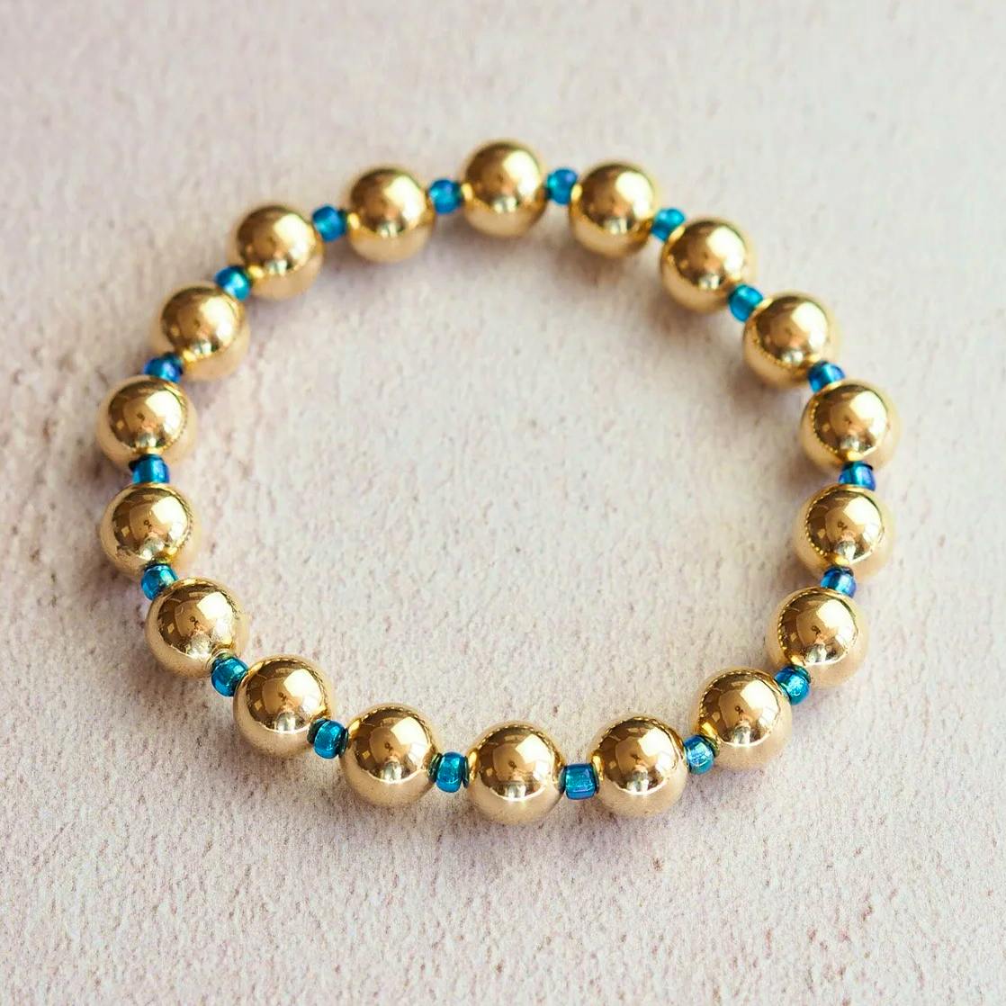 Lobster And Love Doris, Gold Filled Beaded Bracelet, From £130