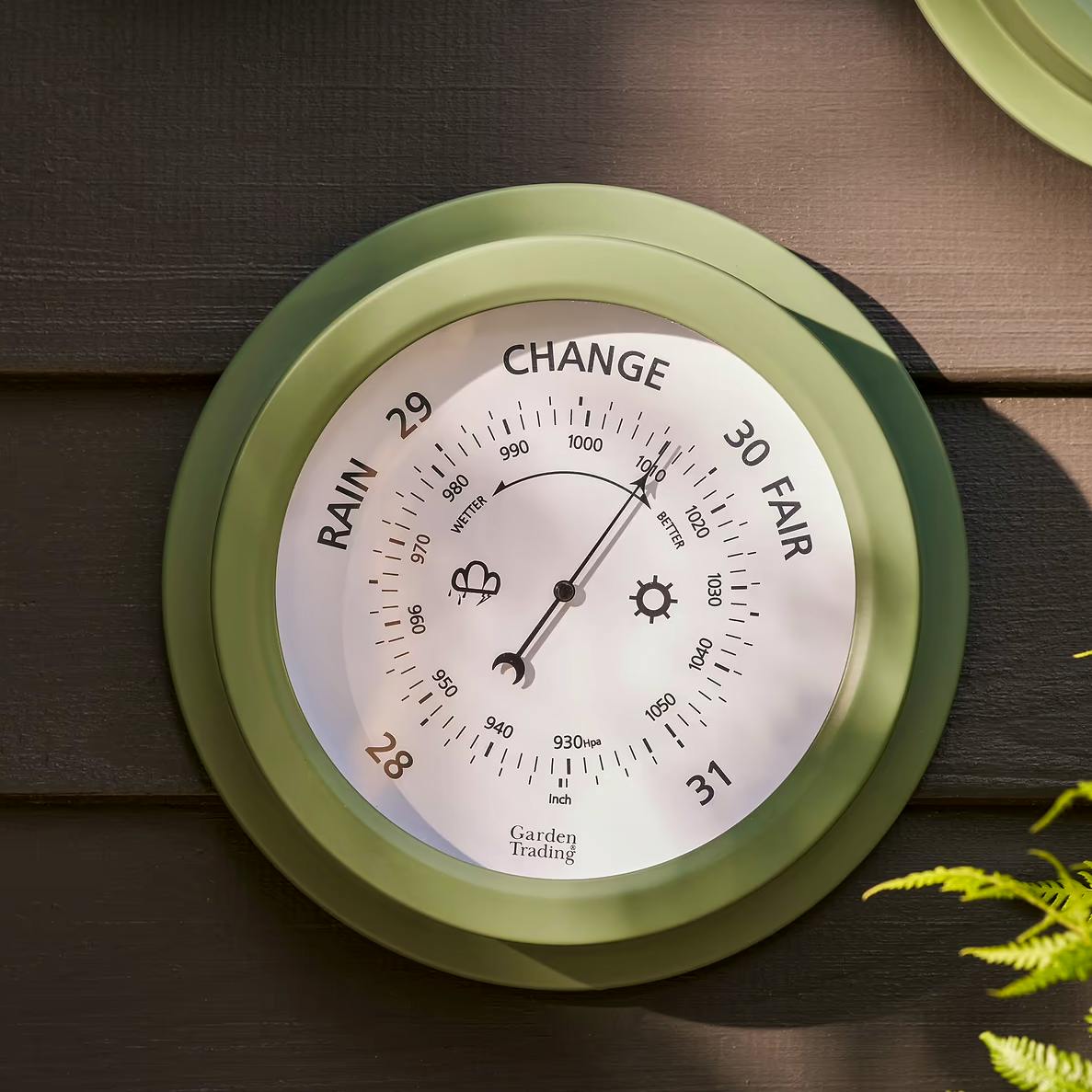 Garden Trading Tenby Barometer, Thistle Green, £40