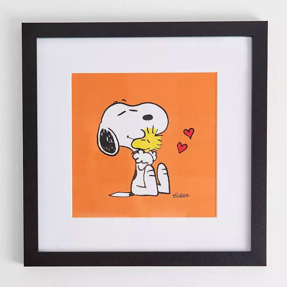 Urban Outfitters Peanuts Love 12x12 Framed Wall Art Print, £35