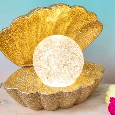 Molly Meg Gold Glitter Shell Lamp, £56.95