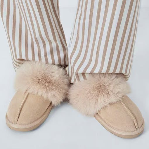 John Lewis & Partners Microsuede Fluffy Slippers, £20