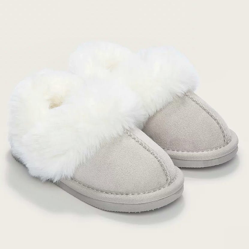 The White Company Faux Suede & Fur Mule Slippers, £26