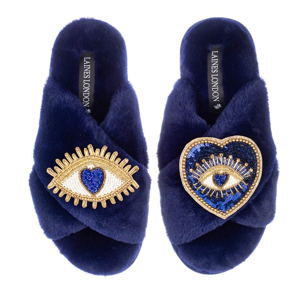 Wolf & Badger Classic Laines, Love Eye Slipper, £49