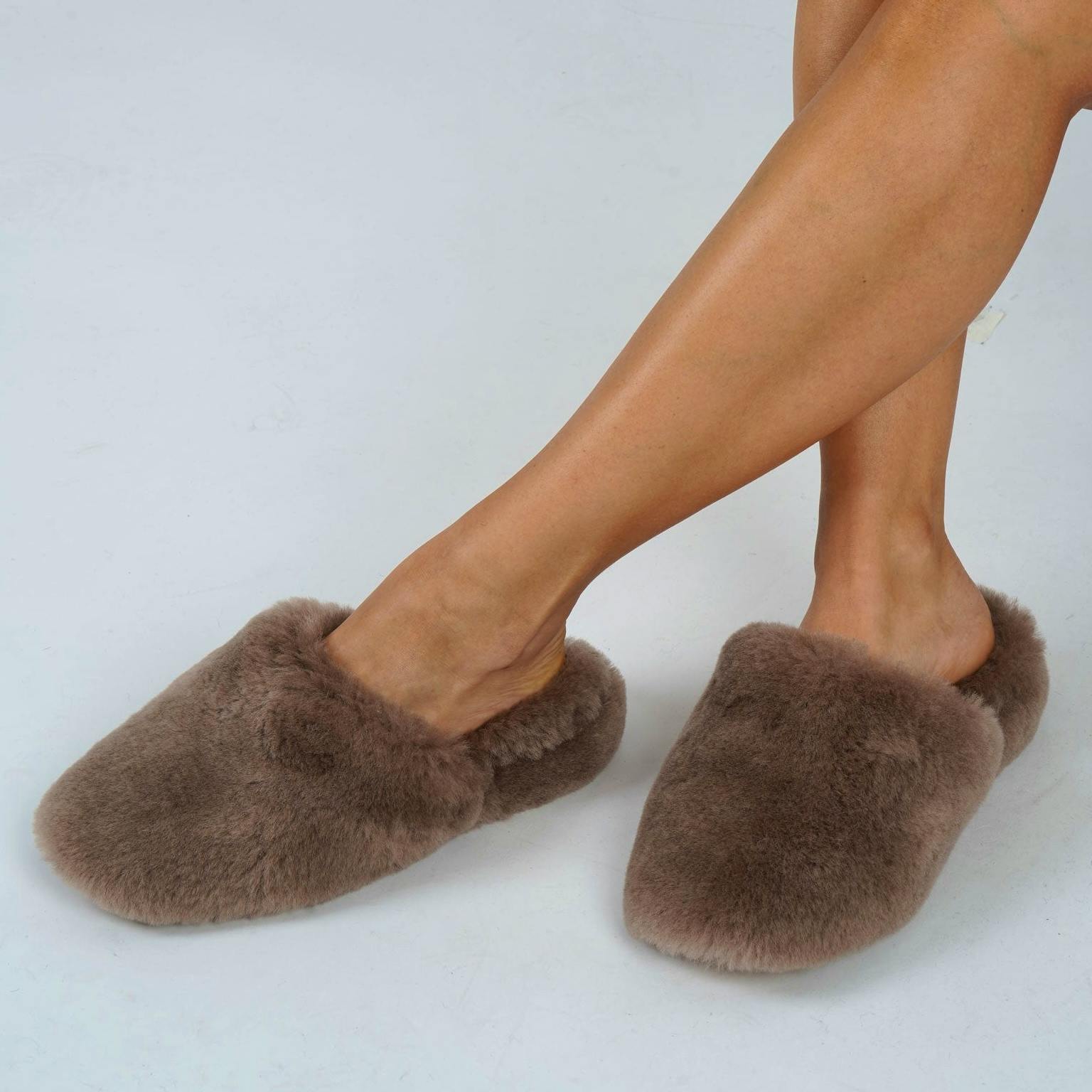 Bonsoir London Alice Sheepskin Slippers, £99