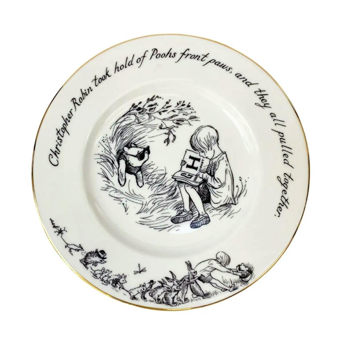 Fortnum & Mason Rory Dobner Winnie-The-Pooh Children's Plate, £55