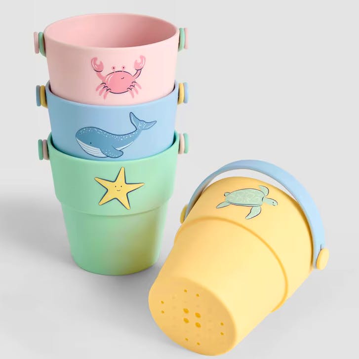 Jojo Mamam Bébé Set of 4 Silicone Bath Buckets, £16