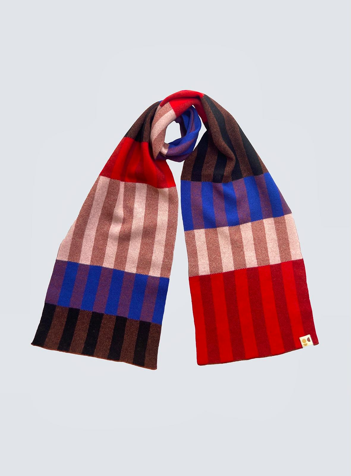 Giannina Capitani Chequer Wide Scarf – Red, £120