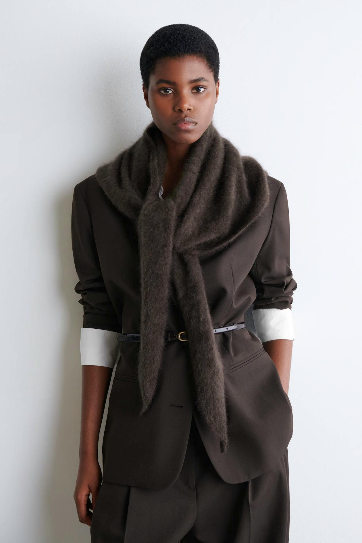 Cos Brushed-Cashmere Triangle Scarf, £119