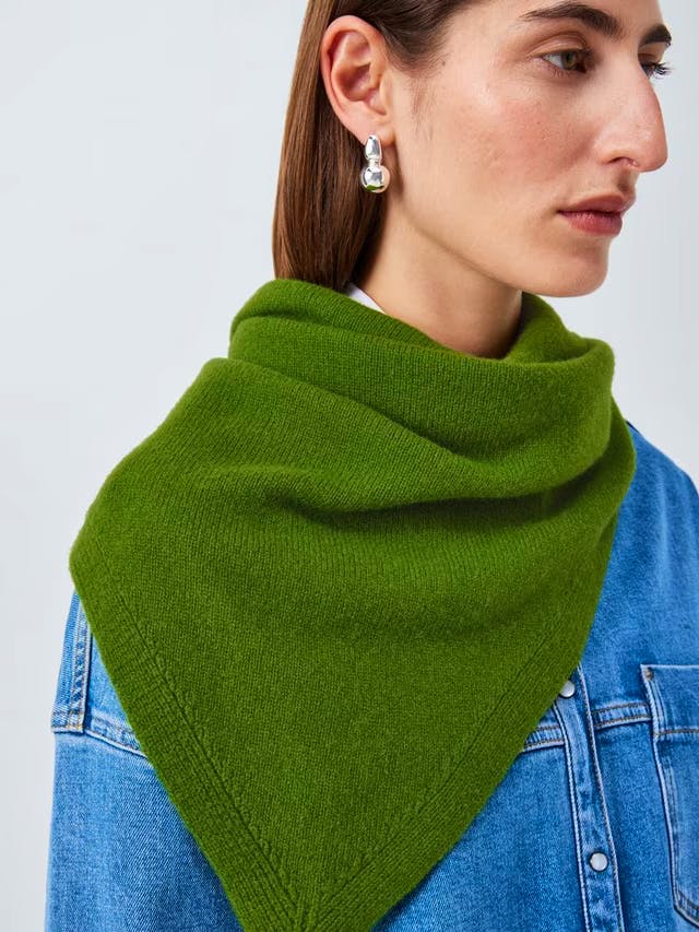 John Lewis Wool Blend Knit Bandana Scarf, £29
