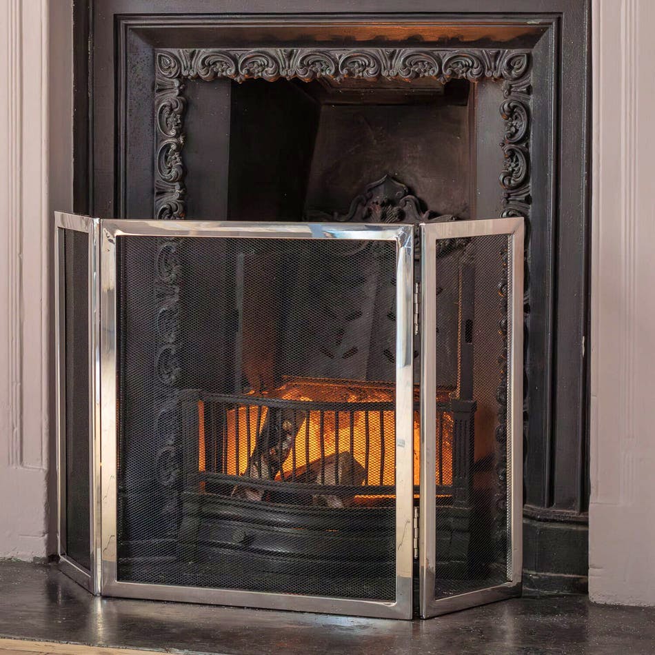 Graham & Green Chrome Triple Fire Screen, £295